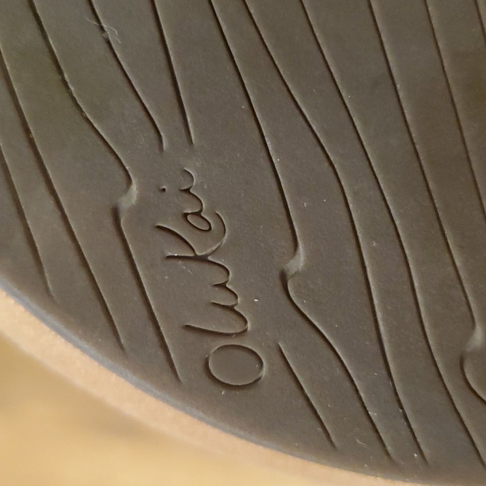 Olukai Womans Brown Leather Cutout Slide Sandals Size 10 - Picture 2 of 15